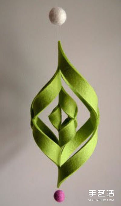 不织布挂饰手工制作 优雅布艺挂饰DIY图解 -  www.shouyihuo.com