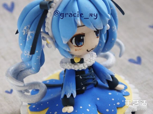 萌萌哒初音美少女粘土人偶手工DIY图解教程 -  www.shouyihuo.com