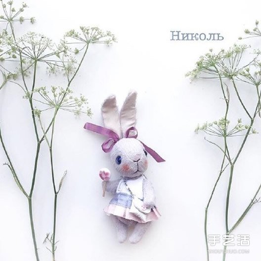 各种卖萌的手工布艺兔宝宝作品图片 -  www.shouyihuo.com