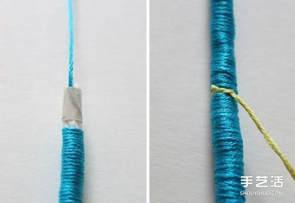 民族风缠线手镯DIY 简单自制绕线手链的步骤 -  www.shouyihuo.com