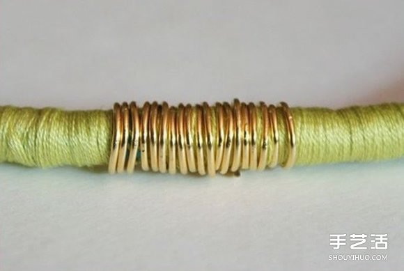 民族风缠线手镯DIY 简单自制绕线手链的步骤 -  www.shouyihuo.com