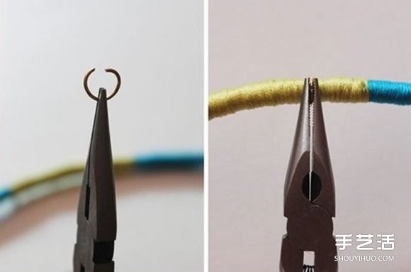 民族风缠线手镯DIY 简单自制绕线手链的步骤 -  www.shouyihuo.com