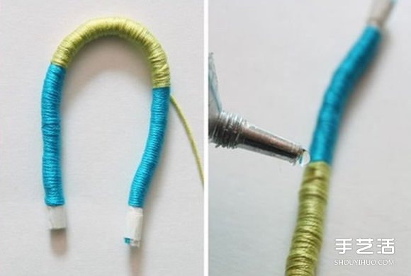 民族风缠线手镯DIY 简单自制绕线手链的步骤 -  www.shouyihuo.com