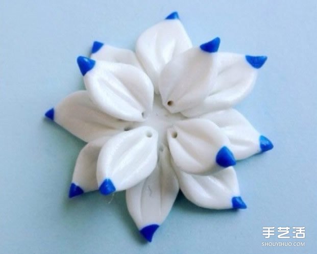超轻粘土莲花DIY教程 用粘土制作莲花的过程 -  www.shouyihuo.com