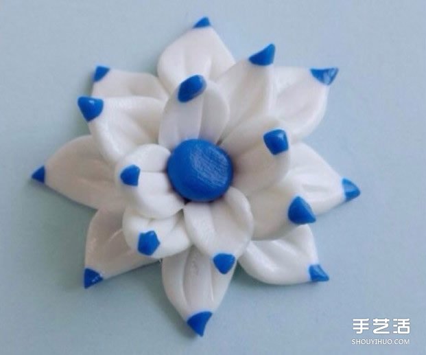 超轻粘土莲花DIY教程 用粘土制作莲花的过程 -  www.shouyihuo.com