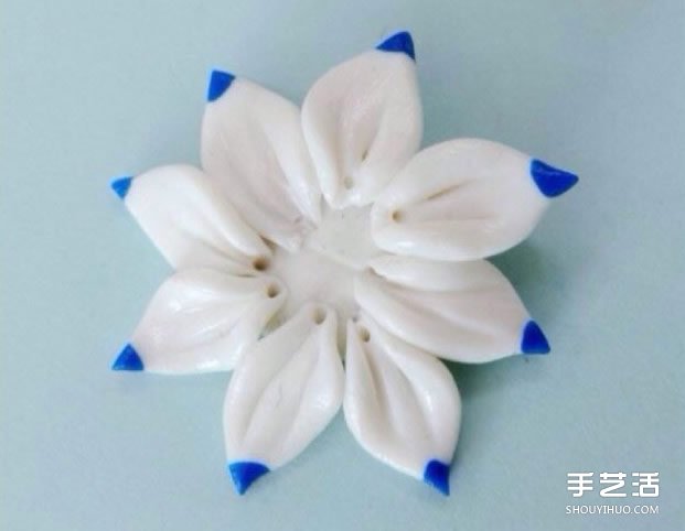 超轻粘土莲花DIY教程 用粘土制作莲花的过程 -  www.shouyihuo.com