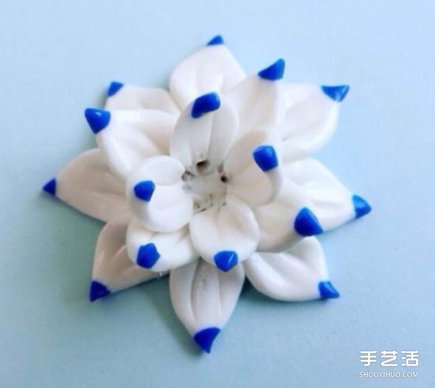 超轻粘土莲花DIY教程 用粘土制作莲花的过程 -  www.shouyihuo.com