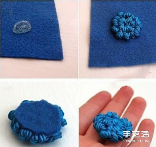 绳编花朵DIY详细图解 让你简单制作出漂亮发夹 -  www.shouyihuo.com