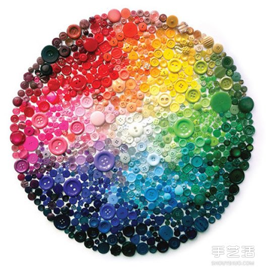 纽扣拼贴画DIY图片 利用纽扣拼贴出的装饰画 -  www.shouyihuo.com