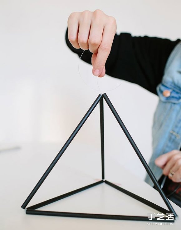 吸管挂饰手工DIY 立方体挂饰用吸管制作 -  www.shouyihuo.com