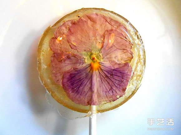把花瓣藏进棒棒糖里 赏心悦目的花朵甜点DIY -  www.shouyihuo.com