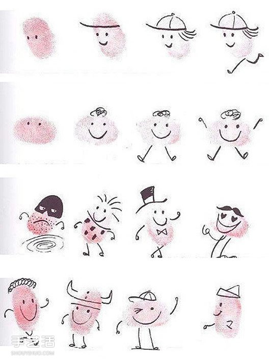 简单又好玩的创意手指画 启发孩子们的想象力 -  www.shouyihuo.com