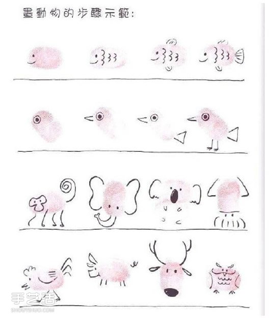 简单又好玩的创意手指画 启发孩子们的想象力 -  www.shouyihuo.com