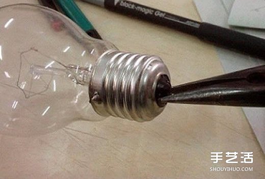 废灯泡创意DIY 制作迷你多肉植物盆景的教程 -  www.shouyihuo.com