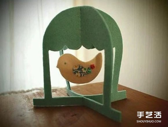 不织布鸟笼制作图解 手工布艺鸟笼挂饰DIY教程 -  www.shouyihuo.com