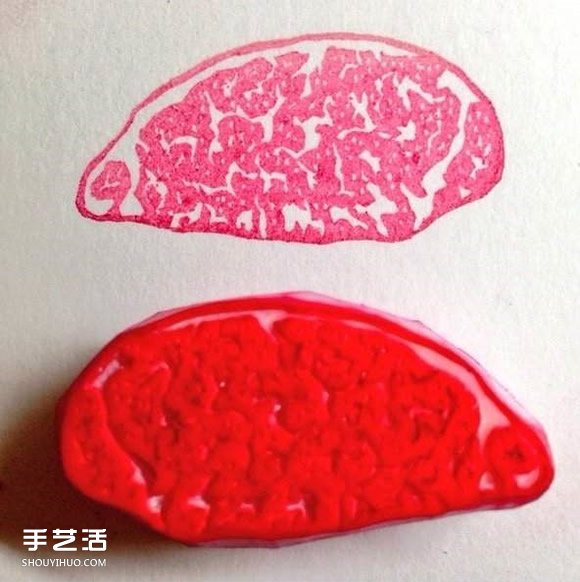 超逼真的肉块橡皮图章 小心被汪星人吃下肚呀 -  www.shouyihuo.com
