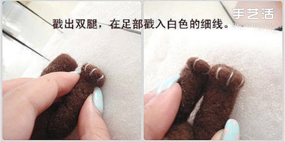 如何制作羊毛毡兔子 毛绒兔子羊毛毡DIY教程 -  www.shouyihuo.com