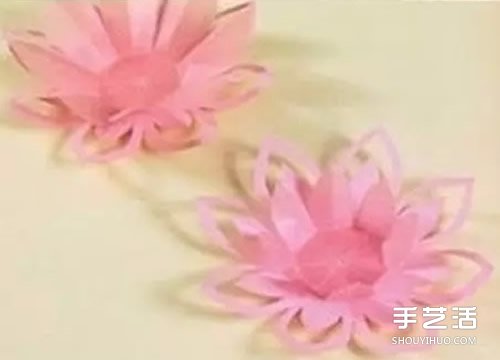 莲花烛台的制作方法 剪纸制作莲花烛台图解 -  www.shouyihuo.com