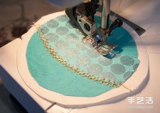 不织布挂件手工制作 圆形刺绣风挂饰DIY图解 -  www.shouyihuo.com