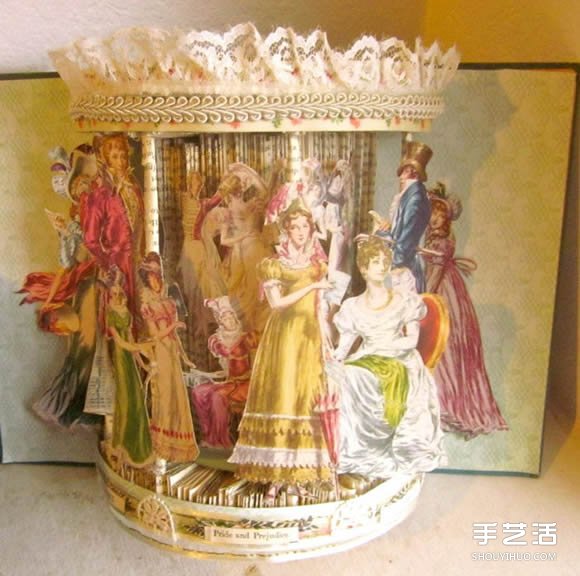 经典书籍上的雕塑作品 艺术般的立体纸雕图片 -  www.shouyihuo.com