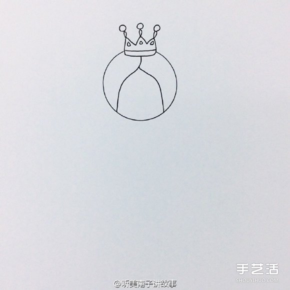 卡通灰姑娘简笔画的画法 简笔画灰姑娘的图片 - www.shouyihuo.com