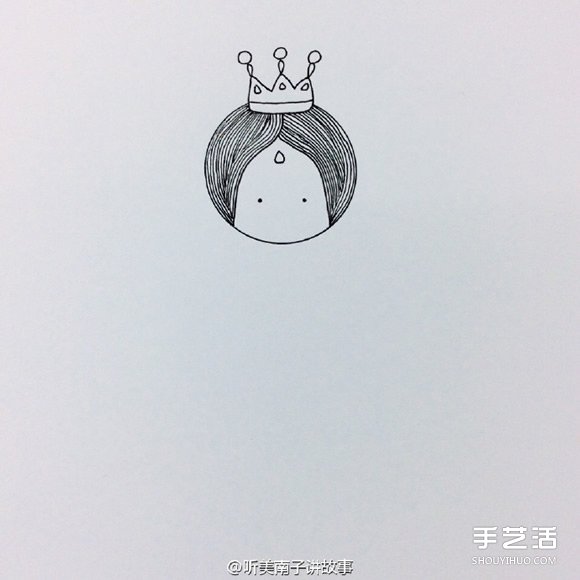 卡通灰姑娘简笔画的画法 简笔画灰姑娘的图片 - www.shouyihuo.com