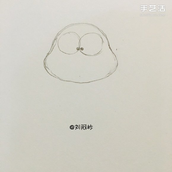 搞笑卡通胖蛇简笔画的画法图片教程 - www.shouyihuo.com