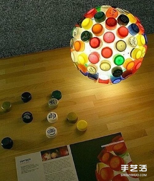 简单又有趣的瓶盖废物利用手工小制作图片 -  www.shouyihuo.com