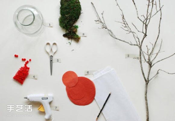 纸花盆景DIY教程 手工假花盆景制作图解 -  www.shouyihuo.com