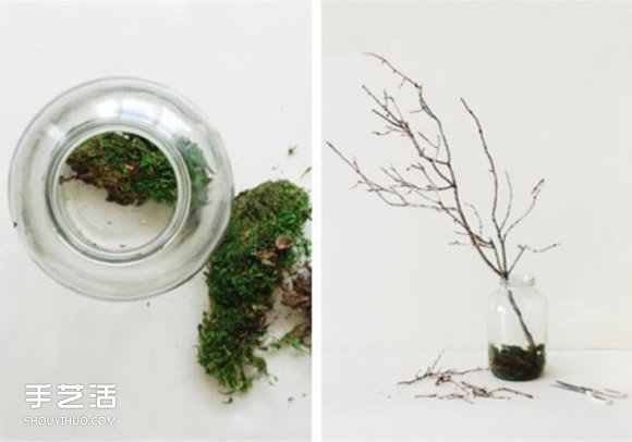 纸花盆景DIY教程 手工假花盆景制作图解 -  www.shouyihuo.com