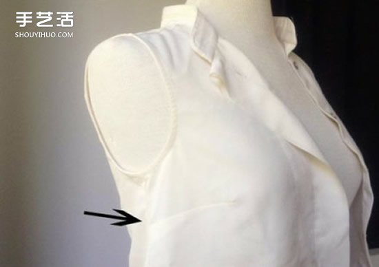 宽大旧衬衫改裙子的方法 旧衬衫改造裙子DIY -  www.shouyihuo.com