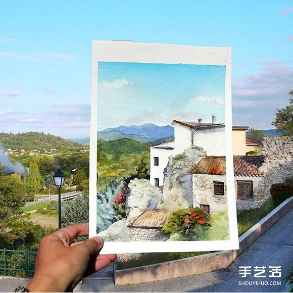 画家用水彩画取代相机 捕捉旅行的沿途美景 - www.shouyihuo.com