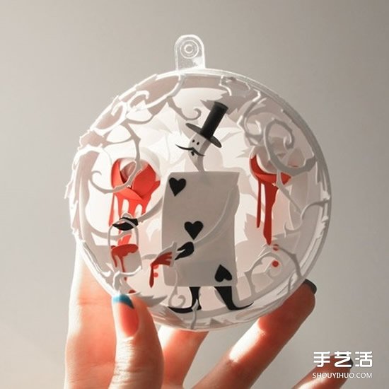 精致3D纸雕作品图片 让你陷入爱丽丝的世界~ -  www.shouyihuo.com