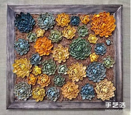 开心果壳创意粘贴画 开心果壳粘贴荷花装饰画 -  www.shouyihuo.com