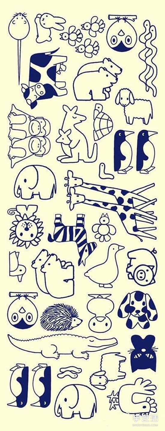 彩色手账简笔画素材 可爱手账素材简笔画图片 -  www.shouyihuo.com