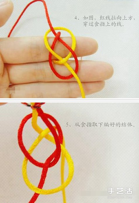 两色戒指的编法图解 简单两股绳编戒指的方法 -  www.shouyihuo.com
