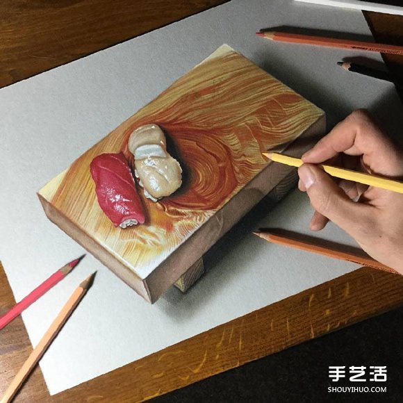 超写实立体绘画作品欣赏 让人不敢相信的逼真 -  www.shouyihuo.com