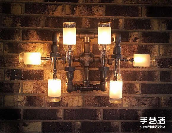 啤酒瓶废物利用DIY制作超有个性的玻璃灯具 -  www.shouyihuo.com