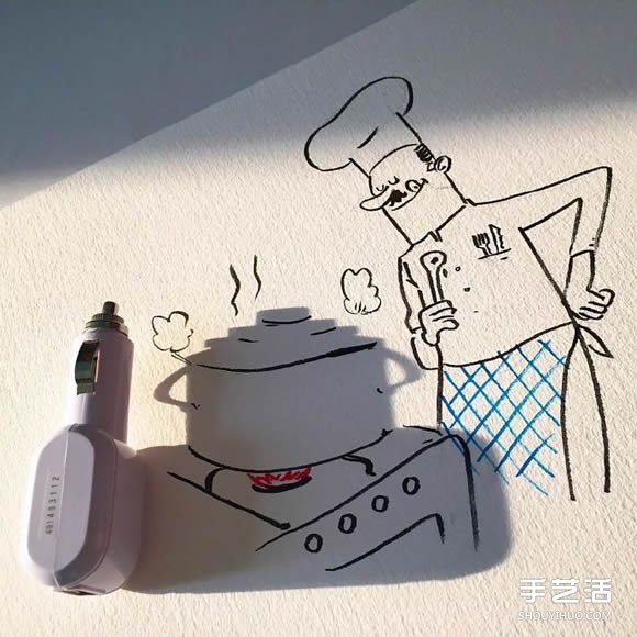 创意影子画的画法 儿童影子画作品图片 - www.shouyihuo.com