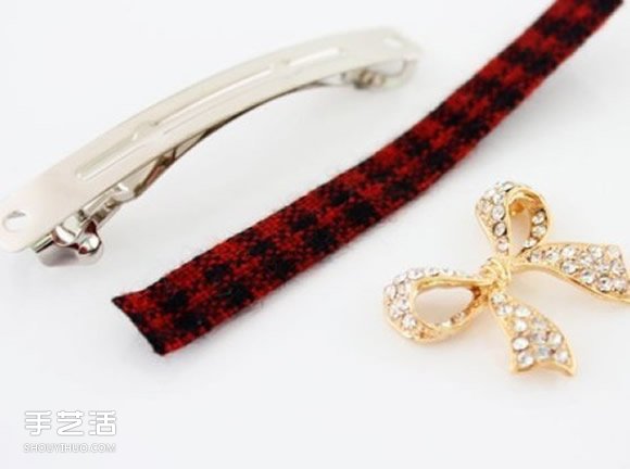 简单DIY蝴蝶结发夹步骤 蝴蝶结发夹手工制作 -  www.shouyihuo.com