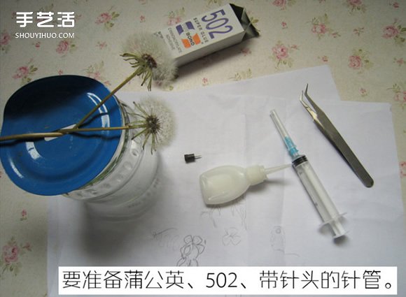 嵌花树脂蒲公英制作教程 蒲公英树脂标本DIY -  www.shouyihuo.com