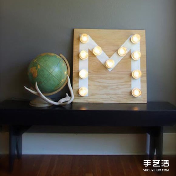 自制M形装饰灯具的方法 DIY灯饰制作图解教程 -  www.shouyihuo.com