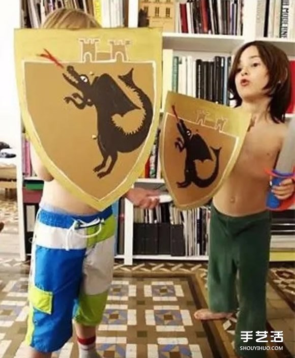 儿童纸箱手工制作图片 好玩的幼儿瓦楞纸DIY -  www.shouyihuo.com