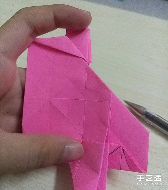 小松英夫的马折纸图解 超详细立体马的折法教程 -  www.shouyihuo.com