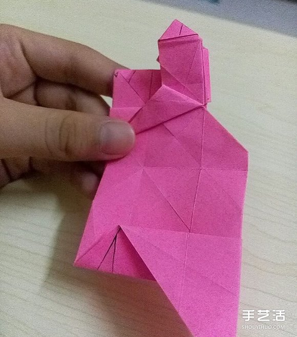 小松英夫的马折纸图解 超详细立体马的折法教程 -  www.shouyihuo.com