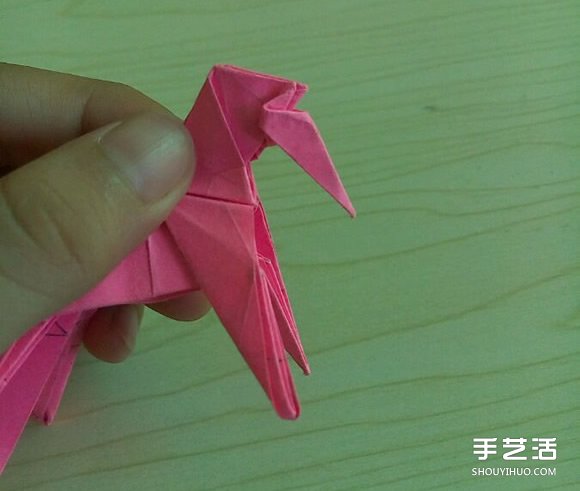 小松英夫的马折纸图解 超详细立体马的折法教程 -  www.shouyihuo.com