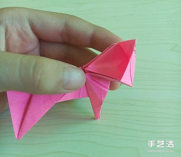 小松英夫的马折纸图解 超详细立体马的折法教程 -  www.shouyihuo.com