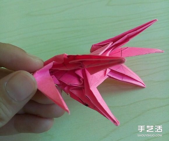 小松英夫的马折纸图解 超详细立体马的折法教程 -  www.shouyihuo.com