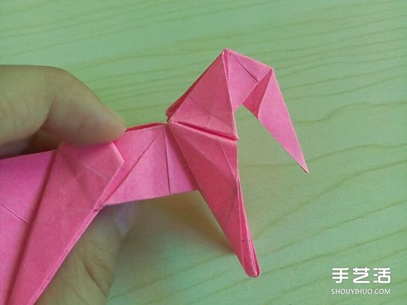小松英夫的马折纸图解 超详细立体马的折法教程 -  www.shouyihuo.com
