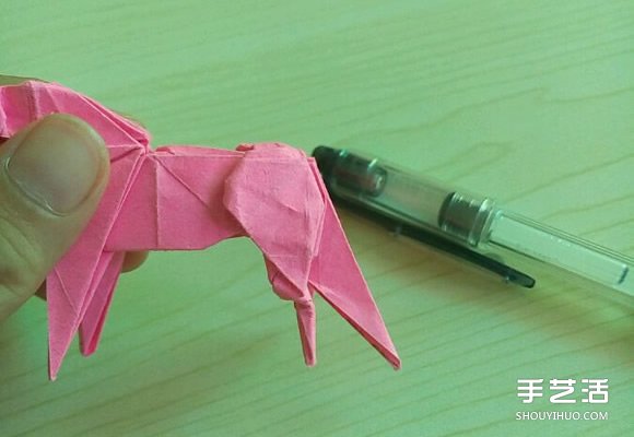 小松英夫的马折纸图解 超详细立体马的折法教程 -  www.shouyihuo.com